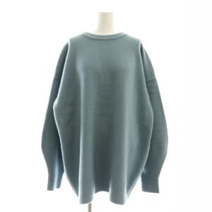 コンプレウールニットプルオーバー セーター 長袖 F ブルー /HK OS