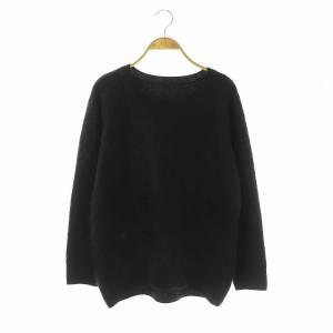 CASHFUR クルーネックプルオーバー ニット セーター カシミヤ 紺 /MI OS