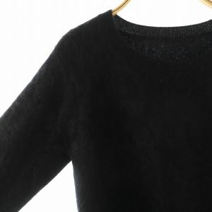 MUSE de Deuxieme Classe CASHFUR クルーネックプルオーバー ニット セーター カシミヤ 紺 /MI OS