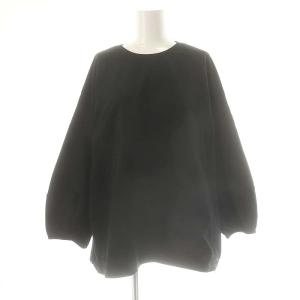 天竺ランタンスリーブプルオーバー カットソー 長袖 F ブラック /DF OS