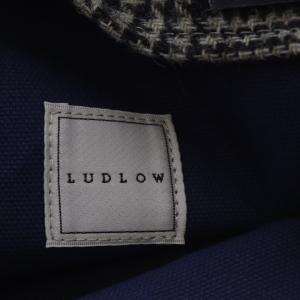 LUDLOW トートバッグ ハンドバッグ ツイード チェック シェットランドウール グレー /YO7