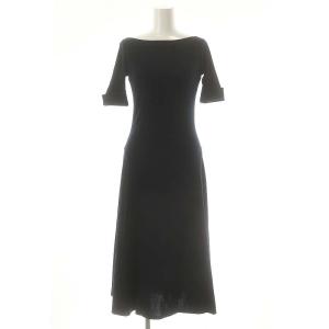 半袖カットソーワンピース ロング XXS ネイビー /DF OS