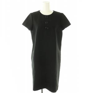 半袖 ワンピース 膝丈 38 ブラック /ES OS