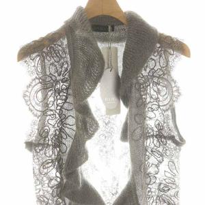 dama collection レース ニット コンビジレ ベスト L グレー /DF OS