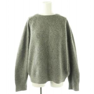 23AW ヘアリーファーラグランプルオーバー ニット セーター 長袖 F グレー /DF OS