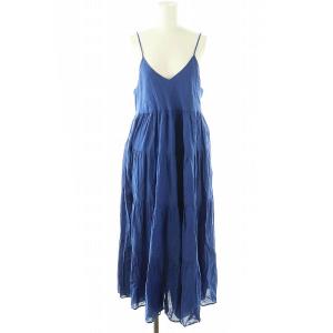 24SS ティアードキャミワンピース ロング ブルー /DF OS