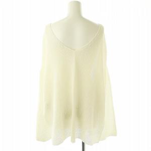 Spick&Span 24SS カノコ編みペーパーヤーン2WAYルーズニット セーター 長袖 ホワイト /ES OS