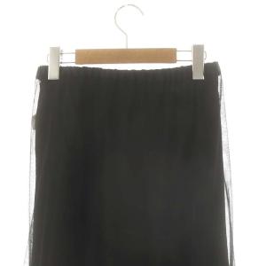 Loungedress GALLARDAGALANTE 23AW チュールフレアスカート ロング マキシ丈 F ブラック /DF OS