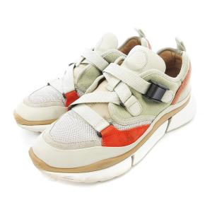 SONNIE LOW ソニー ベルテッドスニーカー シューズ レザー 38 グレー /JS