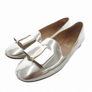 オペラシューズ フラットパンプス ヴァラリボン メタリック 7.5 ゴールドカラー /JS