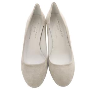 FABIO RUSCONI スエード パンプス ピンヒール 37 グレー /SR33