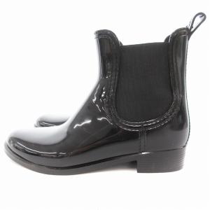 FABIO RUSCONI サイドゴアブーツ チェルシー エナメル 37 黒 ブラック /JS