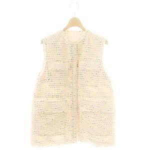 24AW カラフルフラッグツイード 4ポケットジレ 36 アイボリー