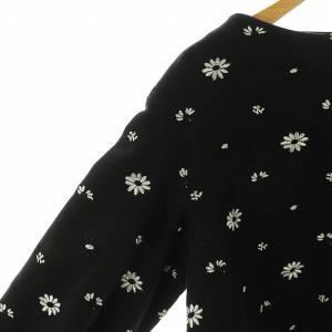 TOMORROWLAND collection 23AW フレンチテリーエンブロイダリー カットソー トレーナー 36 黒 白 /MI OS