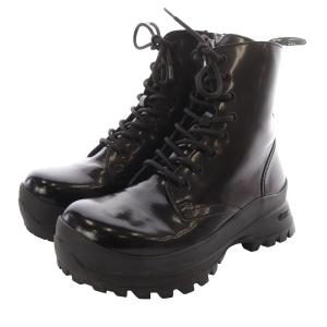 STELLA McCARTNEY TRACE ロゴ入り エコレザー ショートブーツ 37 ブラック 800303