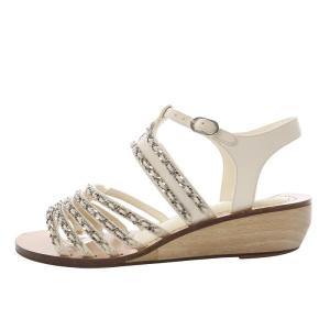 CHANEL サンダル ウッドソール ココマーク 37C ホワイト G35868