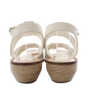 CHANEL サンダル ウッドソール ココマーク 37C ホワイト G35868