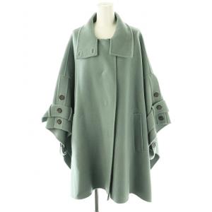 ルチアーナリバースタンドカラーコート カシミヤ混 38 グリーン /HK OS