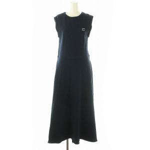 SWEAT MAXI DRESS ワンピース ノースリーブ 38 紺 /MI OS