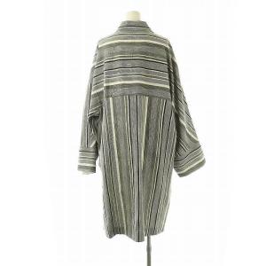 ADORE セットアップ ランダムストライプジャガード ジャケット フレアスカート ベルト付き 38 36 黒 白