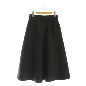 ADORE シルクウールツイルスカート 台形 36 黒 /MI OS