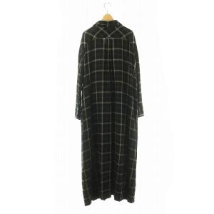 REMI RELIEF アパルトモン別注 23AW CHECK SHIRT DRESS F ブラック