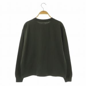 DANTON コットン 長袖 カットソー ロゴワッペン XS チャコールグレー /MI OS