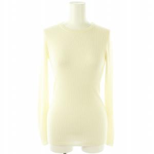 24AW リブクルーネックニット セーター 長袖 オフホワイト /ES OS