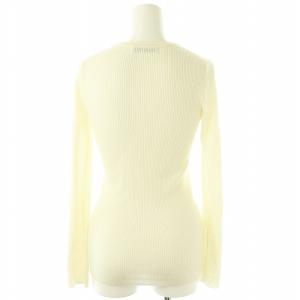 NOBLE 24AW リブクルーネックニット セーター 長袖 オフホワイト /ES OS