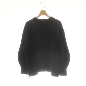 24AW エクストラファインメリノウールミドルゲージクルーネックニット セーター 長袖 S ネイビー /ES