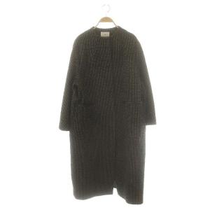 23AW リングツイード ボトルネックコート 38 ブラック ベージュ