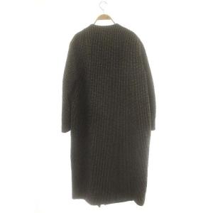 IENA 23AW リングツイード ボトルネックコート 38 ブラック ベージュ