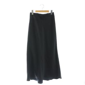 24AW サテンバイヤスマーメイドスカート フレア マキシ ロング 36 黒 ブラック 24060900104030