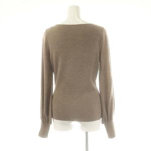 FOXEY NEW YORK ウール ニットプルオーバー カットソー 長袖 42 モカ 29129 /DF OS SH