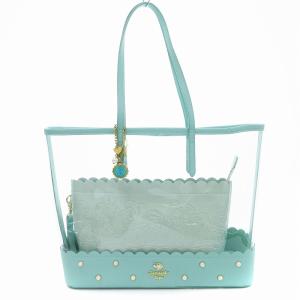  × Disney リトルマーメイドシリーズ クリアバッグ ミニバッグ トート ミントグリーン /JS
