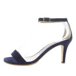 サンダル ハイヒール ストラップ スエード 36 ネイビー /YO11 SH