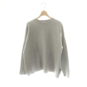 23AW コットンダブルフェイスニットプルオーバー セーター 長袖 グレー /HK OS