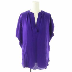 シルクシアーブラウス フレンチスリーブ プルオーバー 0 パープル /DF OS