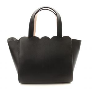 kate spade new york スカラップ ハンドバッグ ショルダーバッグ レザー 黒 wkru5745 /MM OF