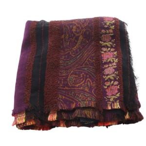 ETRO ウール ジャガード ストール マフラー 赤 レッド /SR6