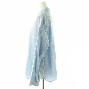GALERIE VIE コットンカシミヤコーデュロイ レギュラーカラーシャツ 長袖 F ライトブルー /DF OS