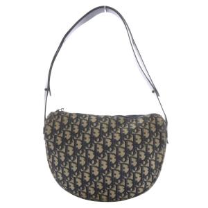 トロッター ワンショルダー キャンバス レザー ネイビー