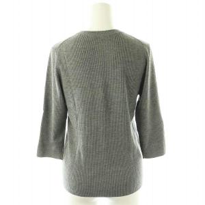 EVERYDAY I LIKE 23AW Rib クルーネック プルオーバー ニット 七分袖 グレー /DF OS