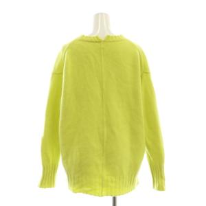 MACPHEE ラムカシミヤ クルーネックプルオーバー ニット セーター 長袖 S 黄 イエロー /AT OS