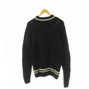 FRED PERRY 20AW K9534 Striped Tennis V-Neck Sweater Jumper ニット