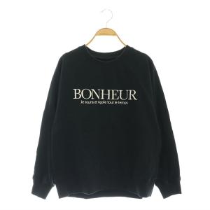 24SS ロゴ刺繍 スウェット プルオーバー 長袖 2 ブラック /HK OS