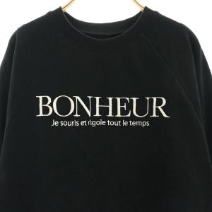Apuweiser-riche 24SS ロゴ刺繍 スウェット プルオーバー 長袖 2 ブラック /HK OS