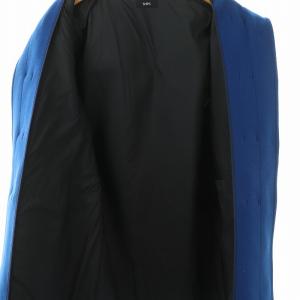 SHIPS ダッフルコート ロング ウール L 青 /MI OS