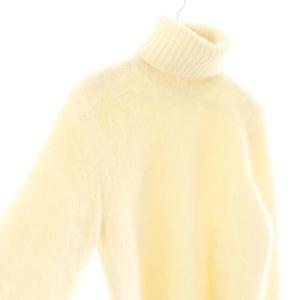 SAINT LAURENT PARIS 481835 OVERSIZE MOHAIR ROLL NECK ニット M アイボリー