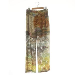 24SS MEDI RACHEL FLUFFY ART PANTS セミワイドパンツ シャギー M ブラウン